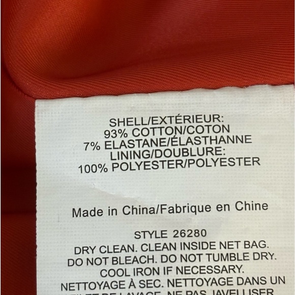 Tory Burch Red Canyon Thea Skirt. With Gold Buttons Size 4 - Picture 7 of 8